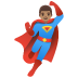 🦸🏽‍♂️ man superhero: medium skin tone display on Google